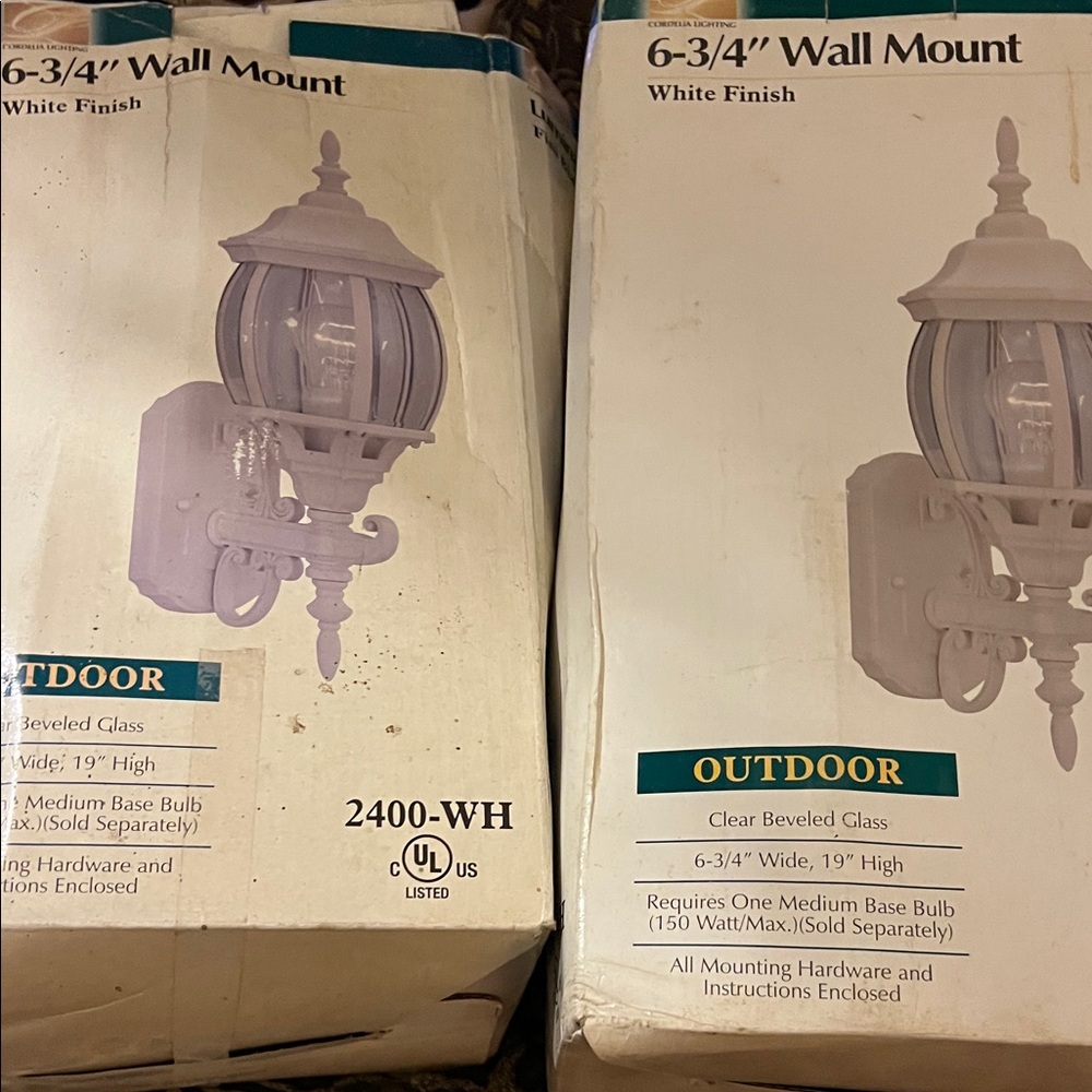 White Outdoor Wall Mount Light Fixture
